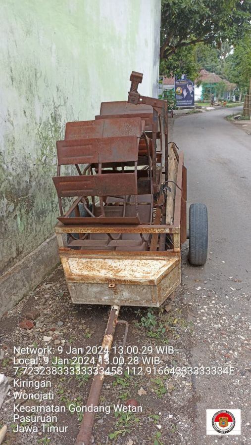 Mesin Traktor/Singkal Alat Pertanian Desa Wonojati diduga Hilang/Di jual