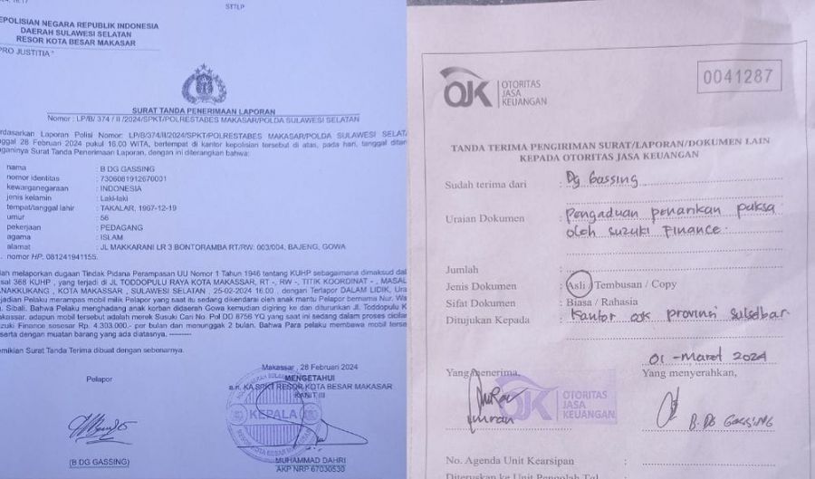 Diduga Suzuki Finance Makassar Abaikan Peraturan Kapolri Nomor 8 Tahun 2011