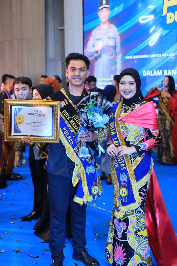 Fran Niko Azara Duta Lalu Lintas Polres Gresik Berhasil Raih Juara 2 Pemilihan Duta Mahameru Pooda