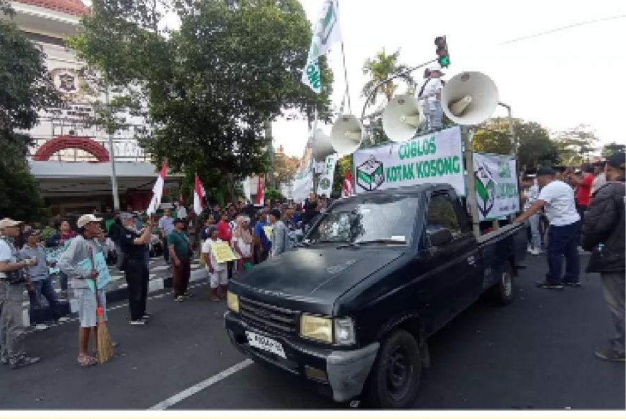 Gerakan Coblos Kotak Kosong Surabaya Lantaran Elit Parpol Dukung Calon Tunggal