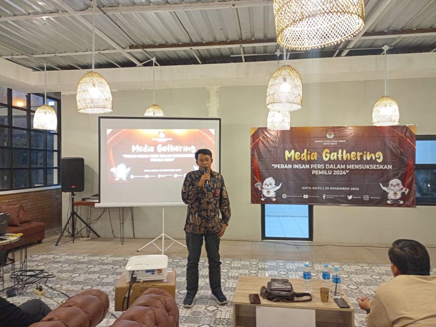 KPU Kota Batu Gelar Media Gathering, Ajak Jurnalis Perangi Berita Hoax Untuk Sukseskan Pemilu 2024