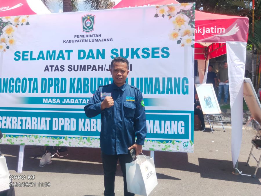 Pejabat Kab. Lumajang Hadiri Pengambilan Sumpah Janji Anggota DPRD Periode 2024-2029