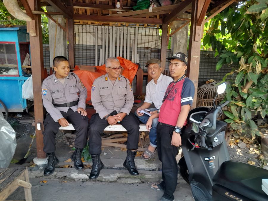Sambang ToMas Kadipaten, Satbinmas Polsek Kraton Temui H. Emir Nuswantoro
