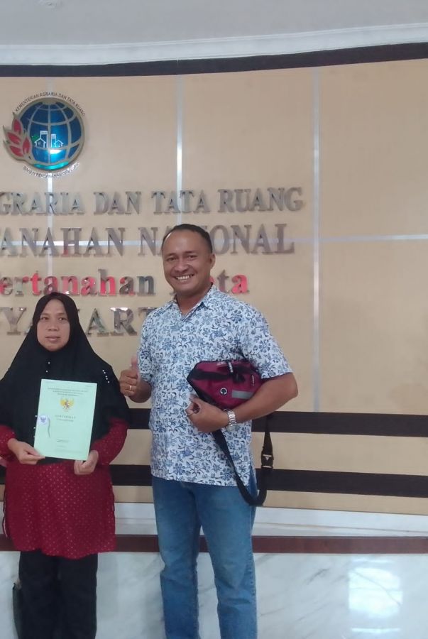 Usai 15 Tahun Giarti Berjuang, BPN Kota Yogya Akhirnya Terbitkan Kembali SHM nya